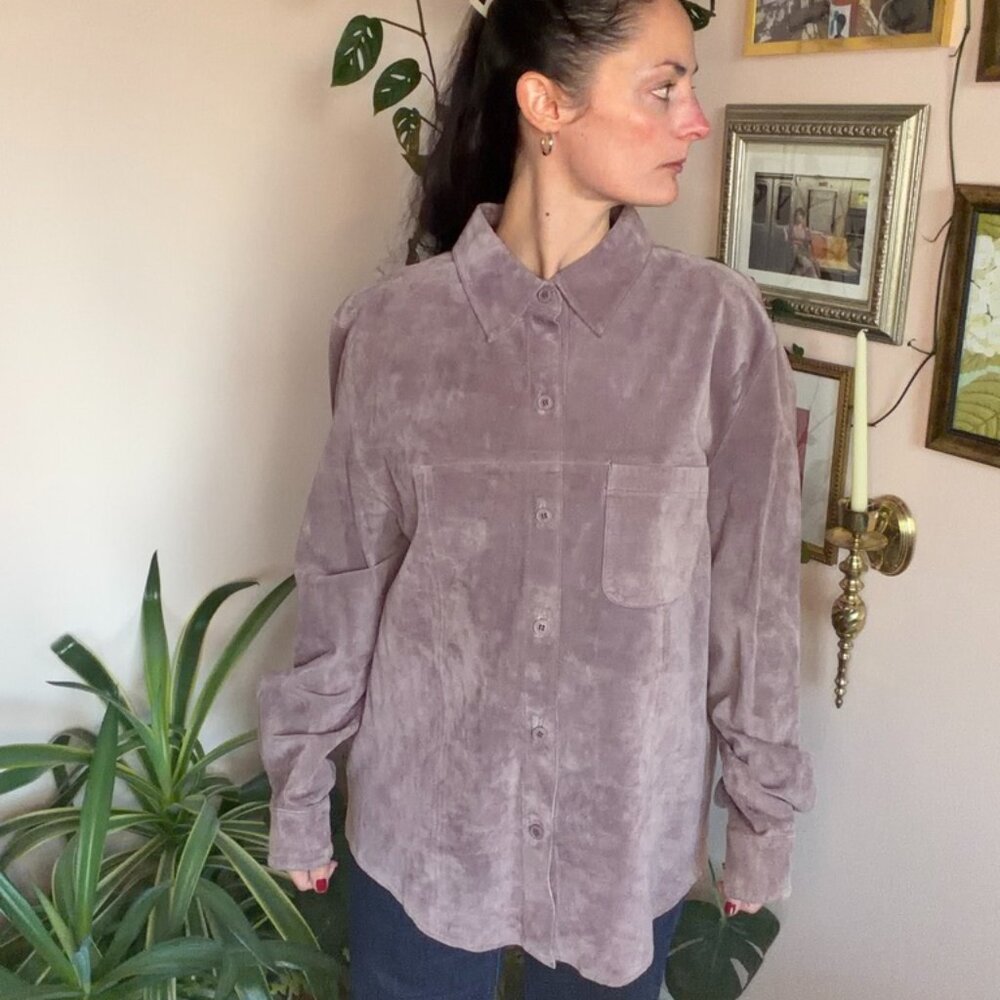 100% Genuine Leather Mauve Button Down - Bloomingdales